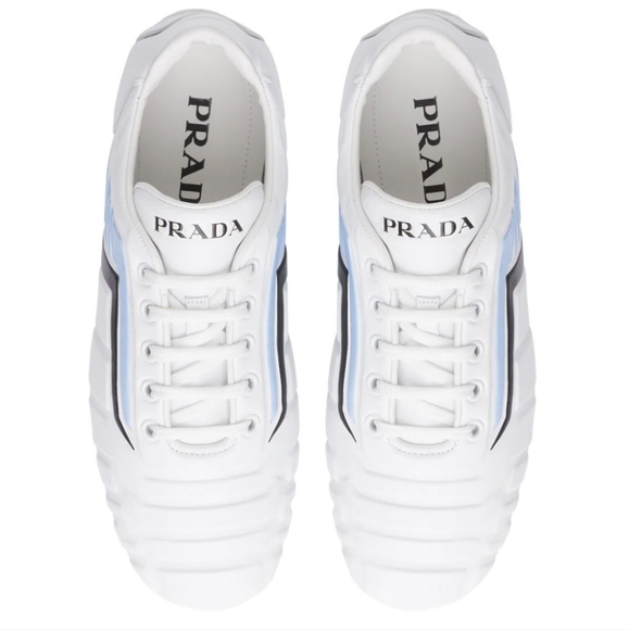 Prada Race Track low-top Logo Leather Sneakers size 37 - Picture 3 of 8